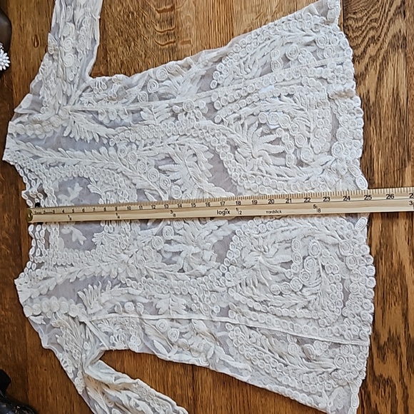 Buffalo David Bitton See Through Crochet Lace Mesh Top - Picture 10 of 12